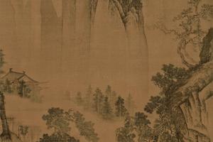 松林扬鞭图