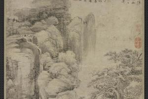 倪瓒王蒙合作山水