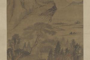 太白诗意山水轴