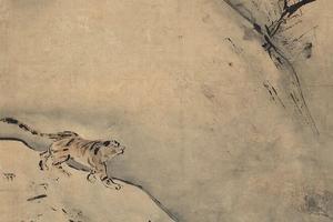 高山猛虎图