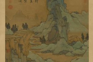 桐荫玩鹤图