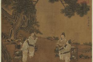 鬪茶图轴
