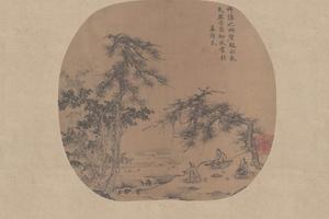松涧橫琴图