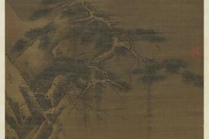 板桥踏雪图轴