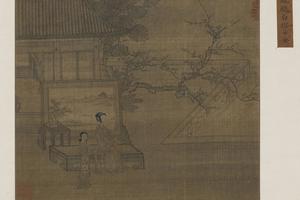 白描仕女图