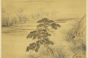 万横香雪图轴