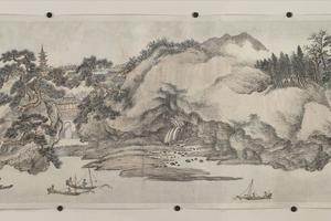 仿巨然燕文贵山水图