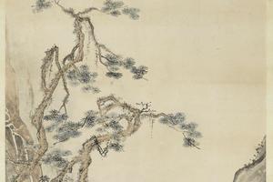 松泉诗思轴