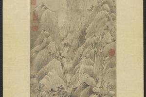 谷口春耕图轴