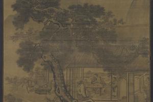 山居留客图轴