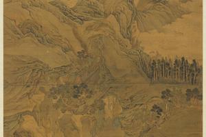 仙山玉洞图轴