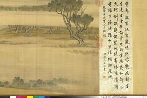 孙祜周鲲丁观鹏画十八学士图卷
