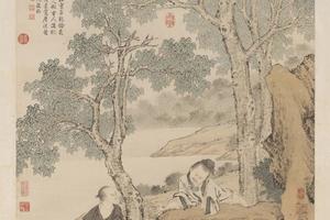 采兰图高宗御题轴
