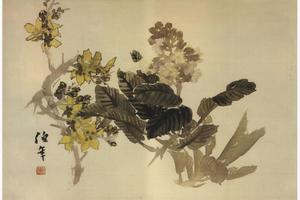 任伯年花卉册页四开