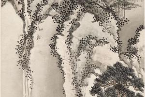 远水疏林图