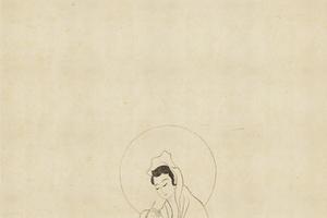 白描观音立轴