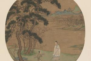 松阴策杖图