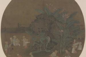 蕉石婴戏图