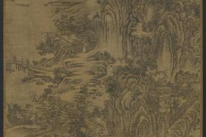 深山饲鹤图