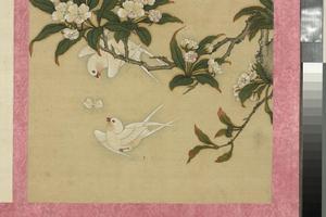 花卉册　桃花双燕