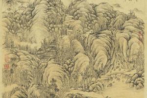 秋山萧寺图