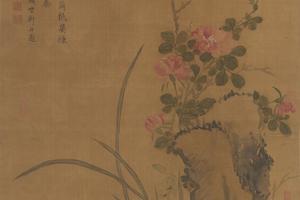 兰花月季图