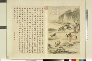御制诗意（一）册　十骏图歌