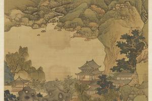 春山台榭轴