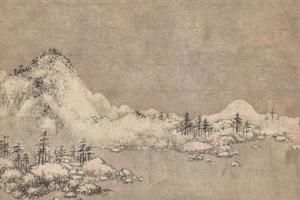 雪景山水图
