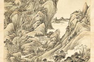 江山览胜图高宗御题轴