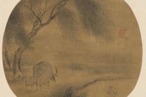 柳下双牛图