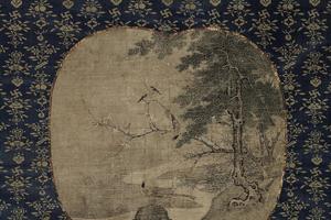 春溪鸣禽图