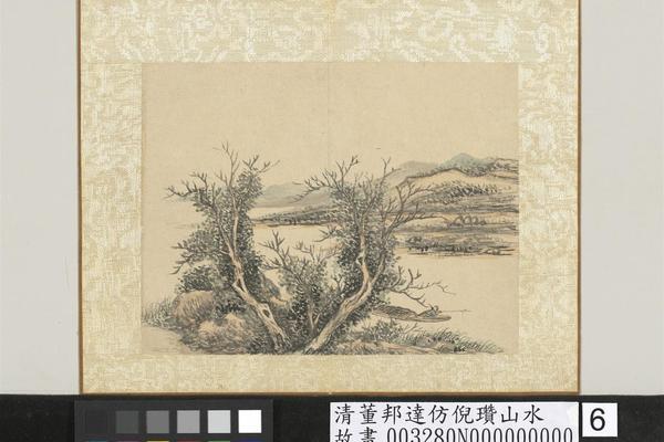 仿倪瓒山水册　清江垂钓