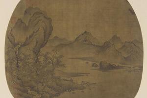 山水团扇