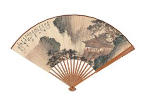 书画合璧成扇