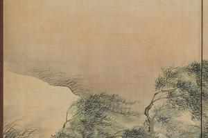 山水十二图屏立轴