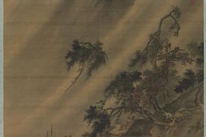 江村风雨图