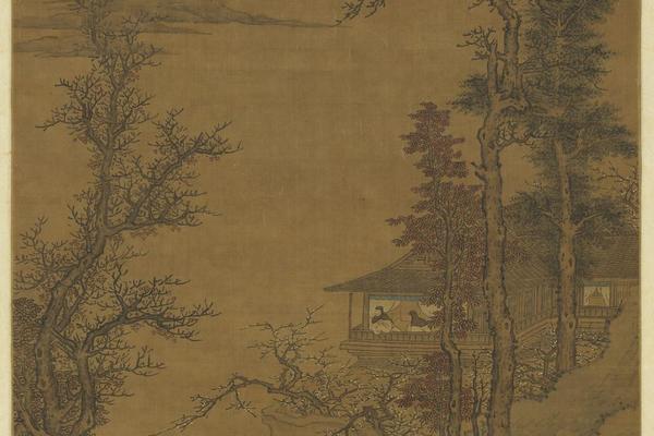 东阁观梅轴