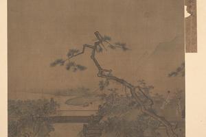 露台观月图
