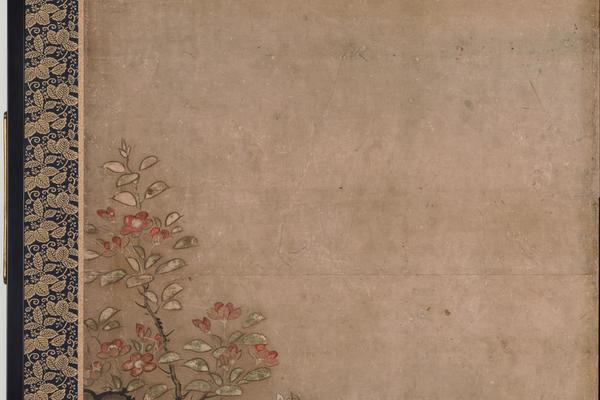 花下游乐图屏风之二
