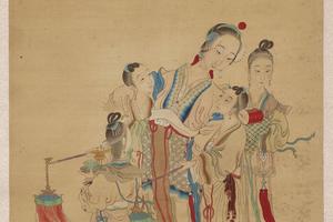 仿唐寅醉妃图