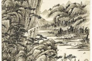 烟峦野屋轴