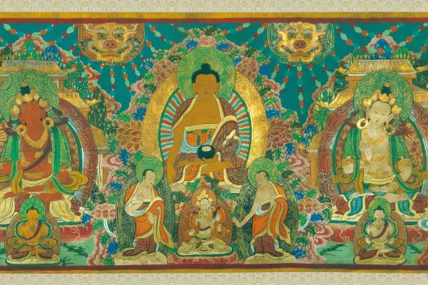 西藏手绘唐卡长卷