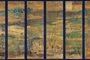 山水屏风