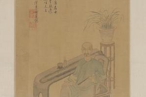 梦楼抚琴图