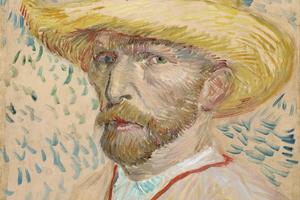 Self-portrait with straw hat (March 1887 - June 1887)