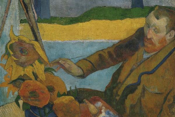 Vincent van Gogh painting sunflowers
