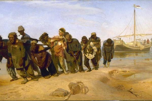 伏尔加河上的纤夫Barge Haulers on the Volga