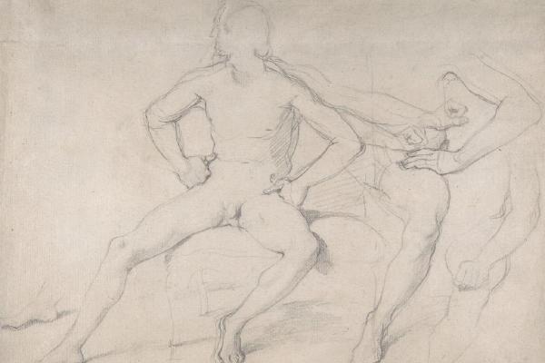 Study of a Seated Nude Male