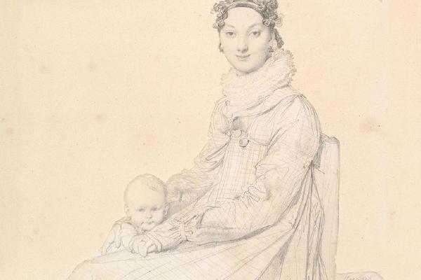 Madame Alexandre Lethière, née Rosa Meli, and Her Daughter, Letizia 